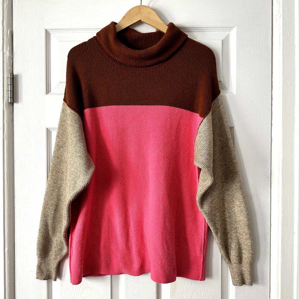 Free People Softly Structured Color-Block Sweater… - image 1